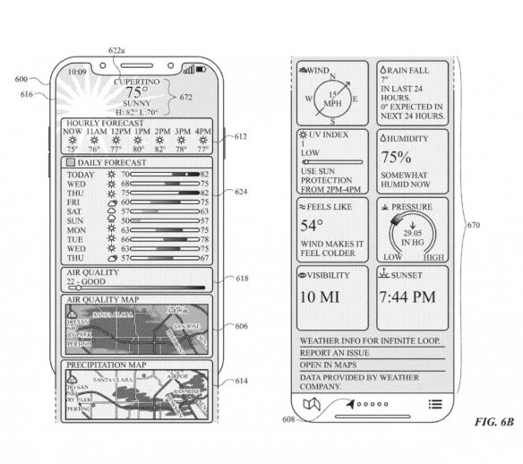 苹果天气应用专利公布 界面将更直观、便捷、高效！